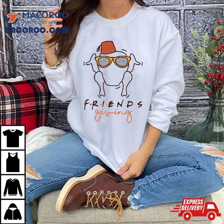 Friendsgiving Retro Turkey Sunglasses Dancing Thanksgiving Shirt