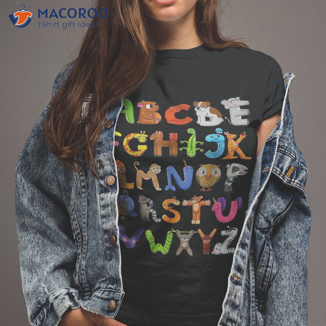 Fun Animal Abcs Learn Back To School Alphabet Shirt For Kids