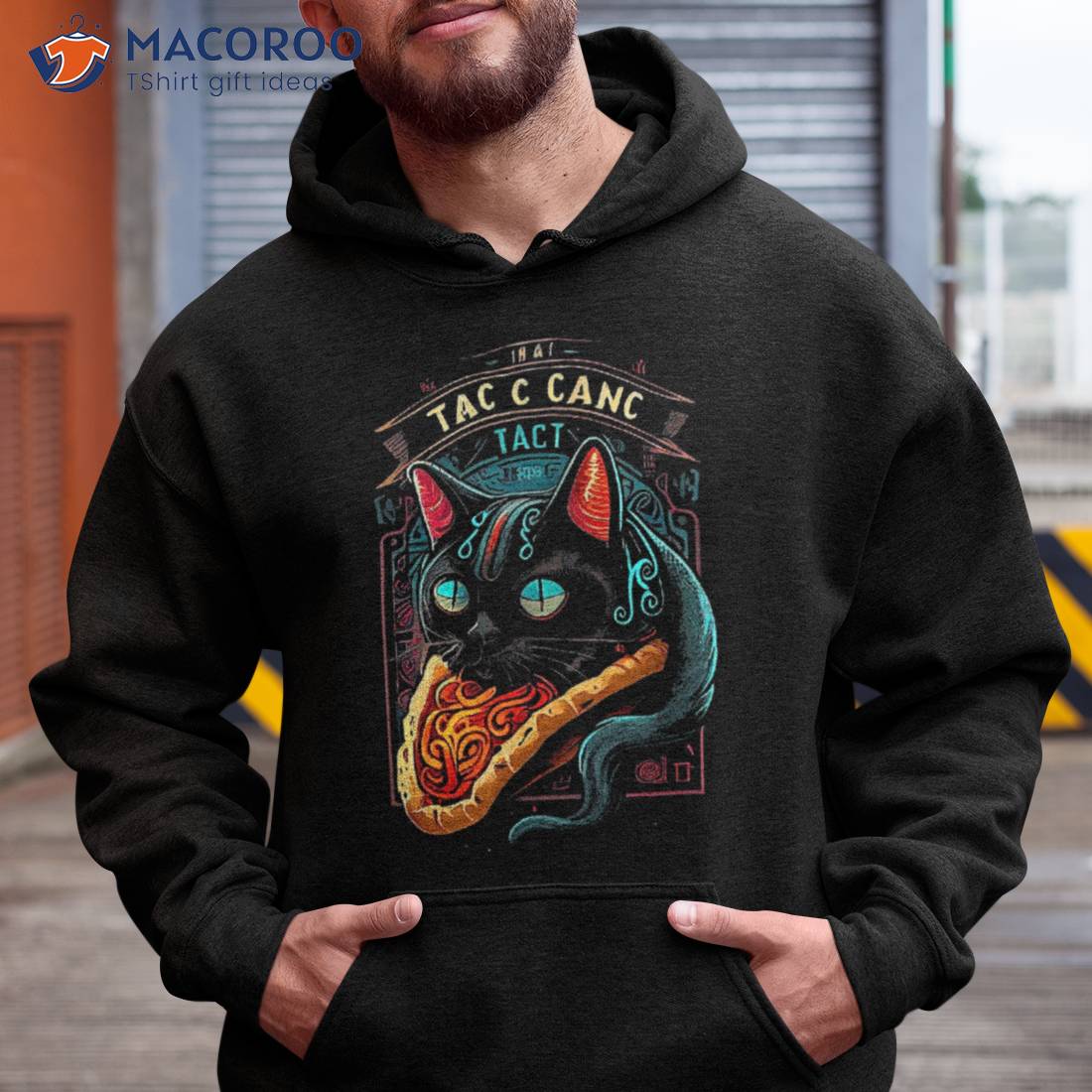 Funny Black Cat Gaming Taco Shirt