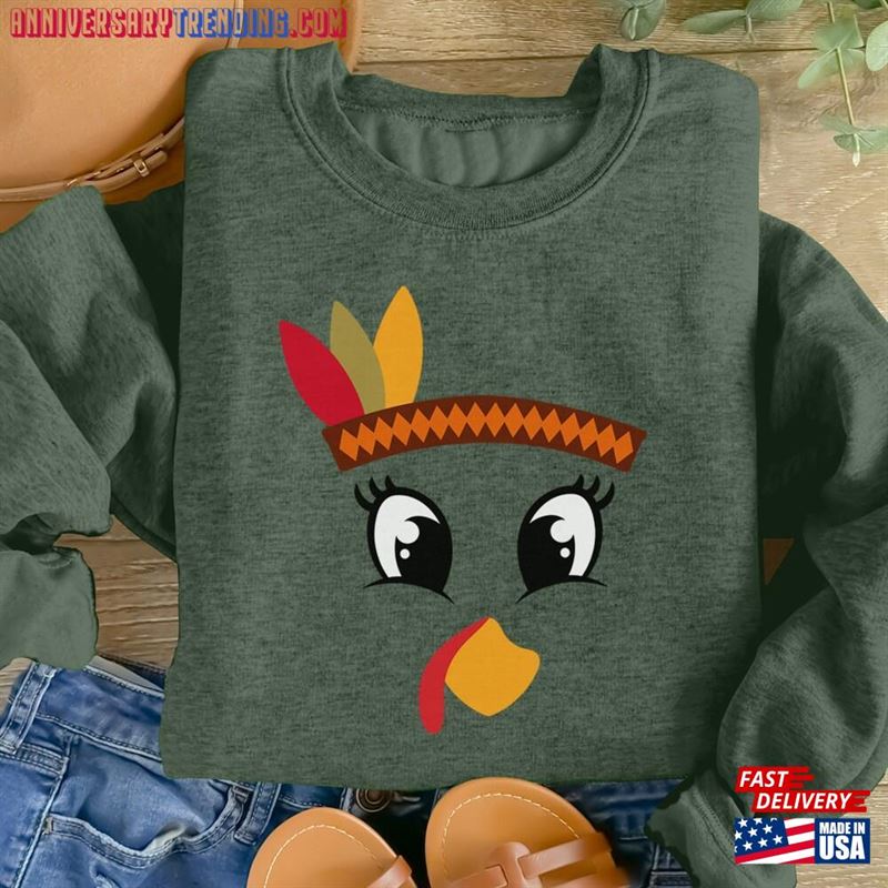 Funny Face Turkey Shirts Thanksgiving Group Fall Family Unisex T-Shirt