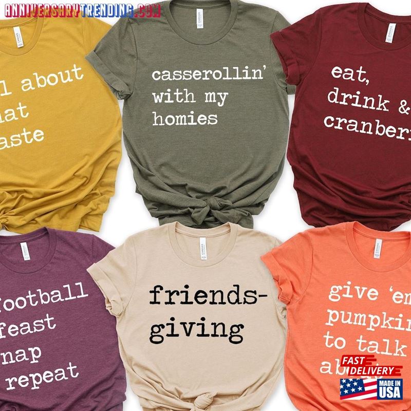 Funny Group Thanksgiving Shirts Leftovers Are For Quitters Nobody Puts Gravy In The Corner T-Shirt Unisex