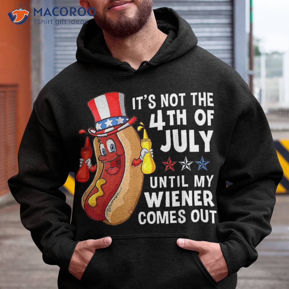 Funny Hotdog It’s Not 4th Of July Until My Wiener Comes Out Shirt