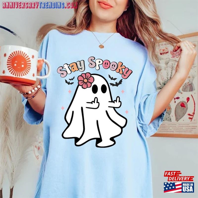 Funny Stay Spooky T Shirt Boo Ghost Halloween Classic Hoodie