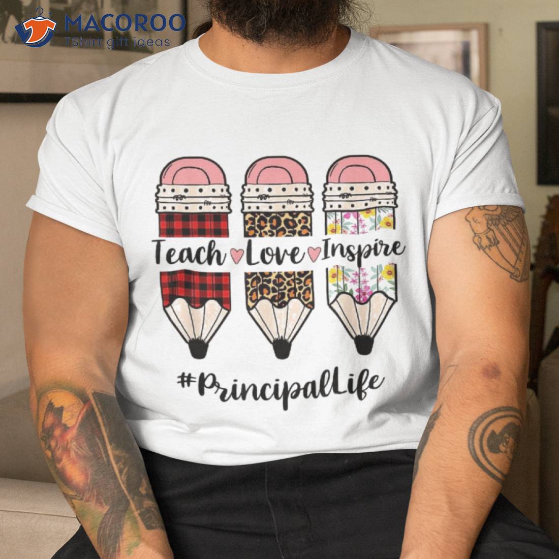 Funny Teach Love Inspire Principal Life Back To School Shirt