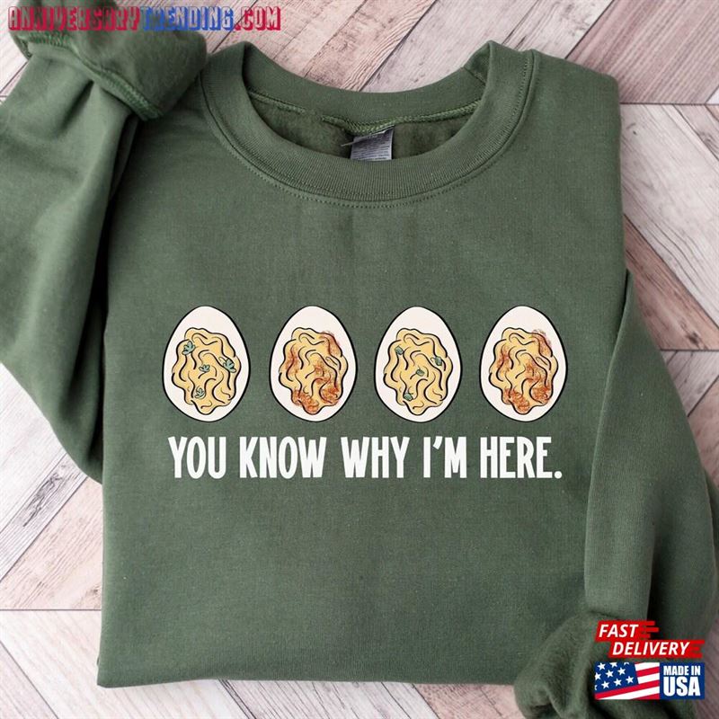 Funny Thanksgiving Sweater Deviled Egg Shirt Fall Season Sweatshirt Unisex Hoodie