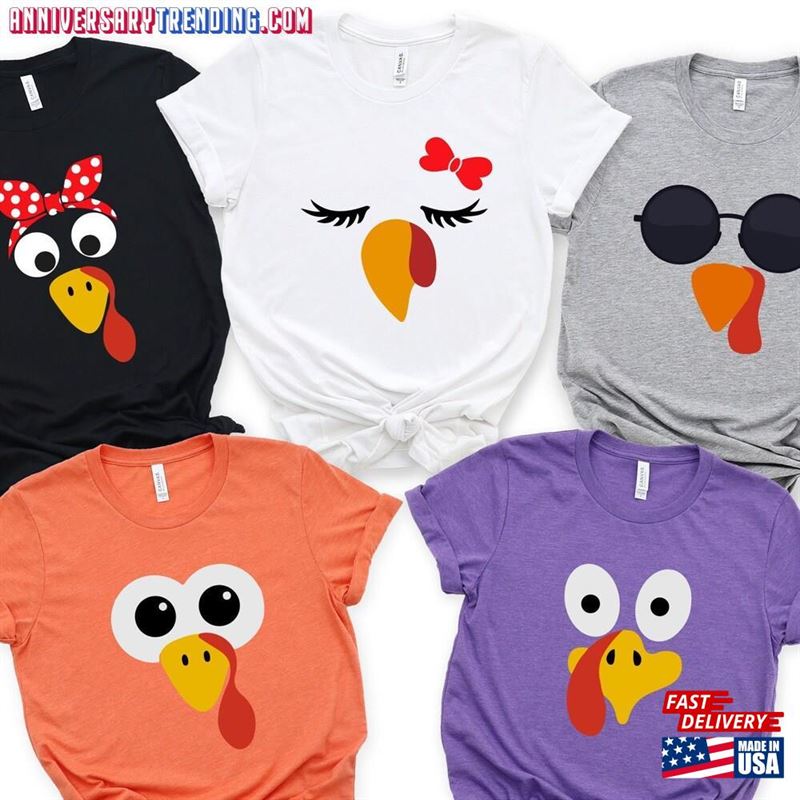 Funny Thanksgiving Tee T Shirts Fall Shirt Cute Turkey Hoodie T-Shirt