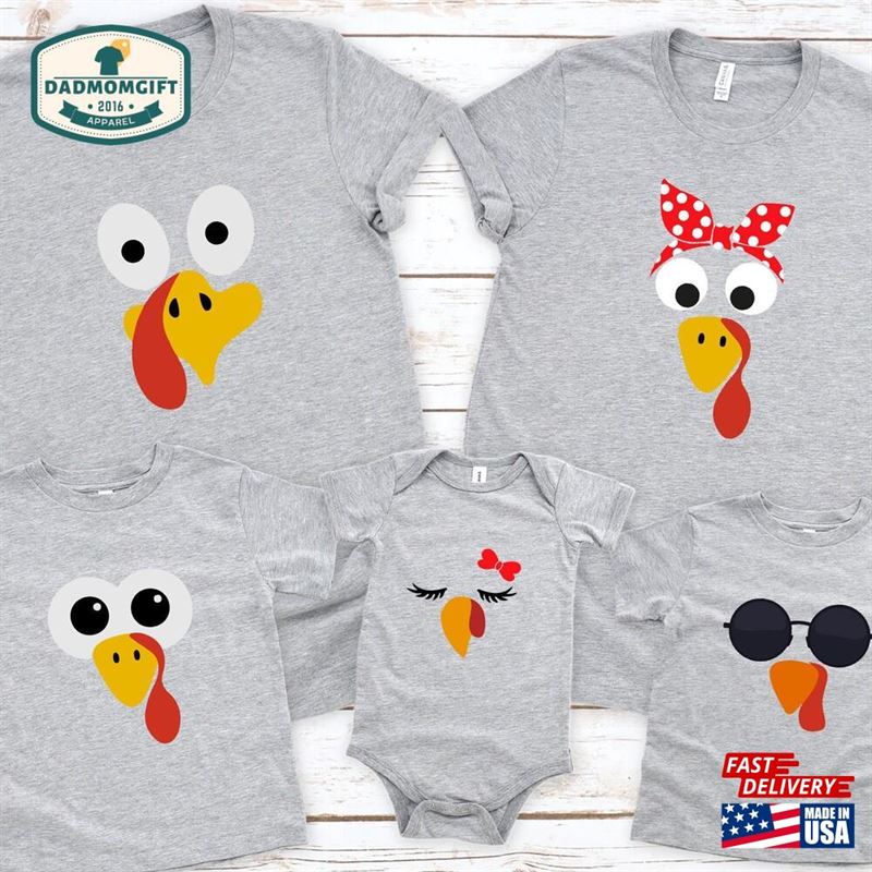 Funny Thanksgiving Tee T Shirts Fall Shirt Cute Turkey T-Shirt Classic