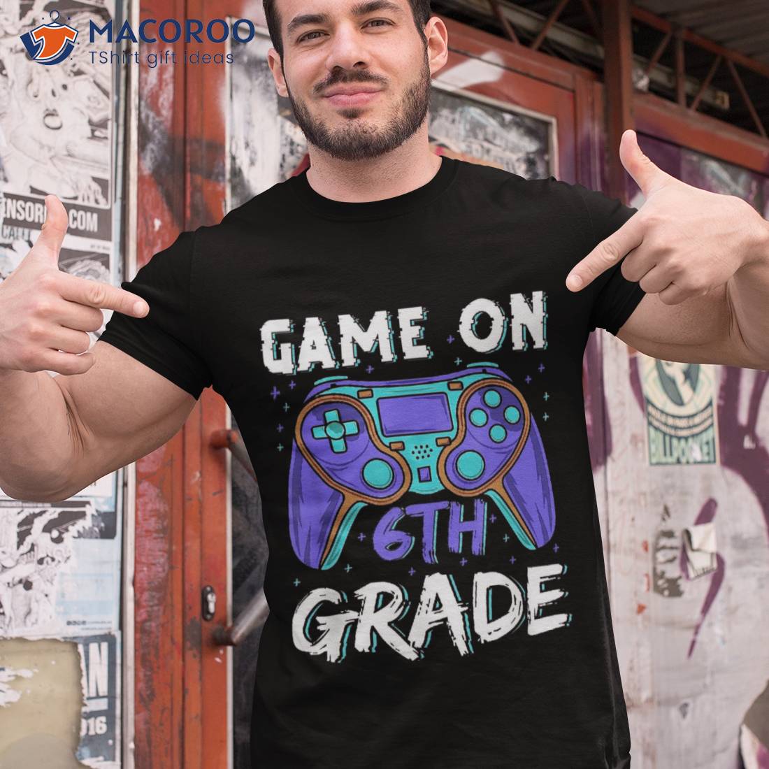 Game On Sixth Grade Back To School Funny Gamer Kids Boys Shirt