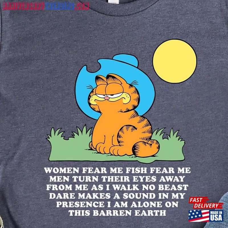 Garfield Cowboy Shirt Funny Women Fear Me Unisex Classic