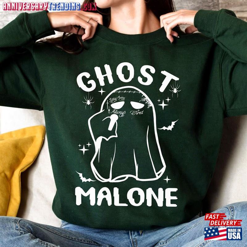 Ghost Malone Shirt Tee Spooky Season Sweatshirt Classic Unisex