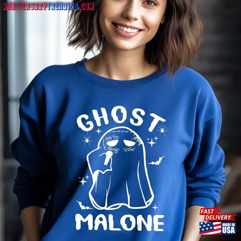 Ghost Malone Shirt Tee Spooky Season Sweatshirt Classic Unisex