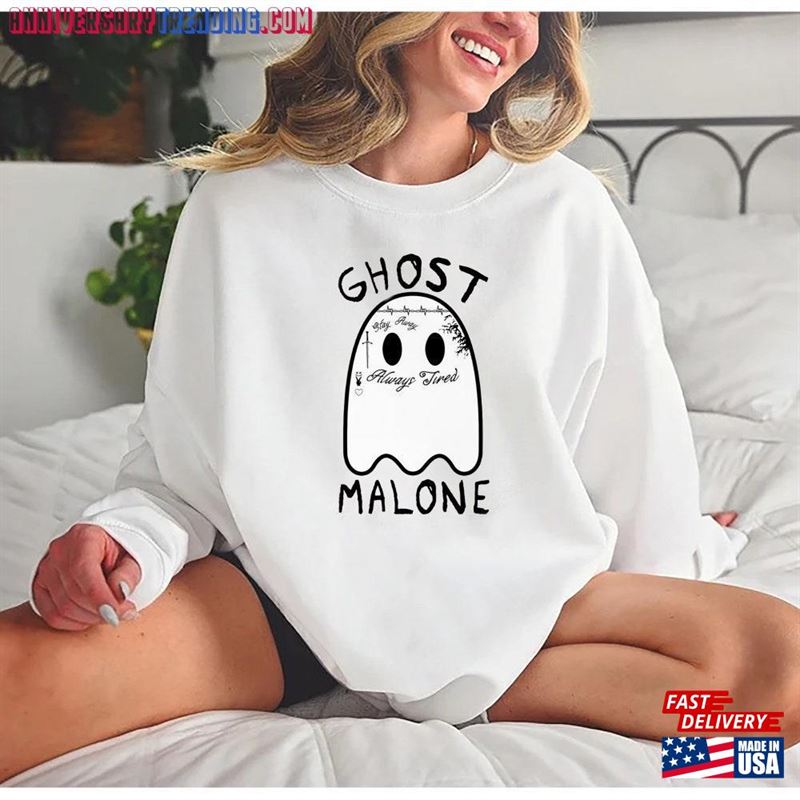 Ghost Malone T-Shirt Halloween Sweatshirt Cute Sweat Classic