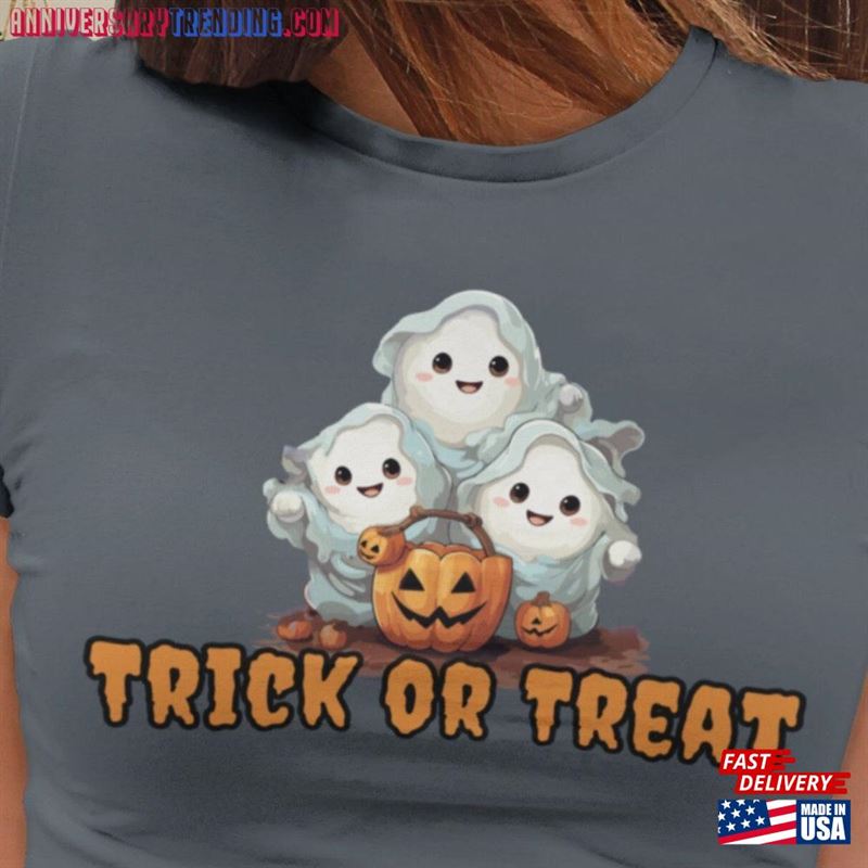 Ghost Trick Or Treat Halloween Shirt Sweatshirt T-Shirt