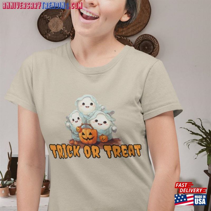 Ghost Trick Or Treat Halloween Shirt Sweatshirt T-Shirt