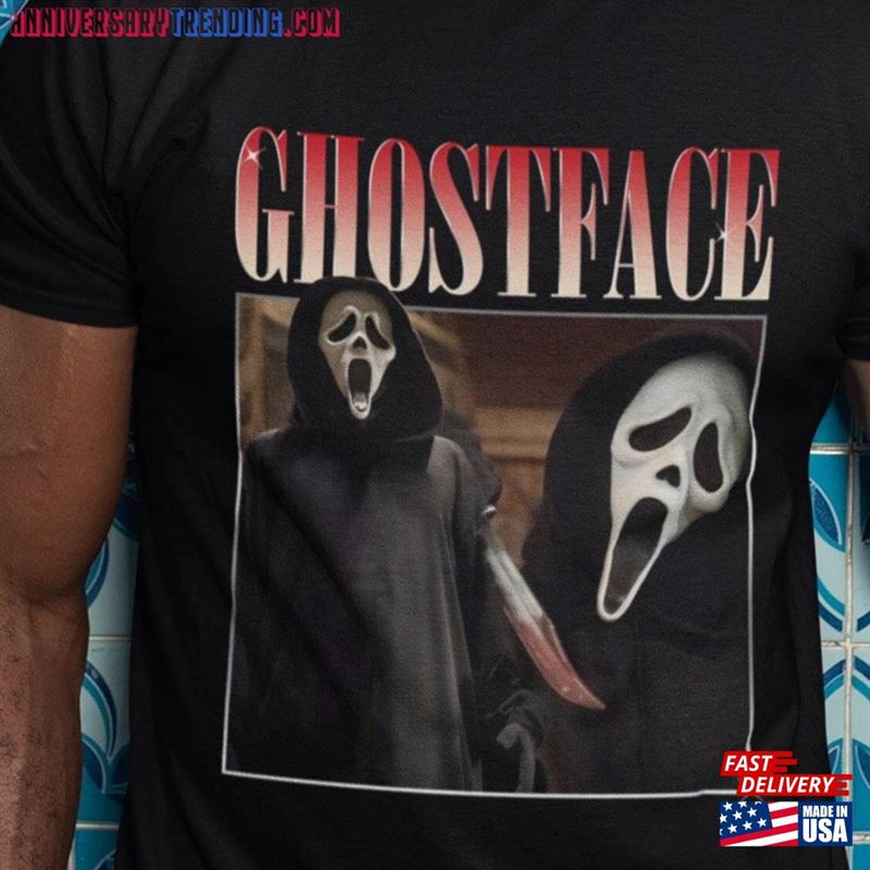 Ghostface Horror Halloween Shirt Scream Movie Gift Hoodie T-Shirt