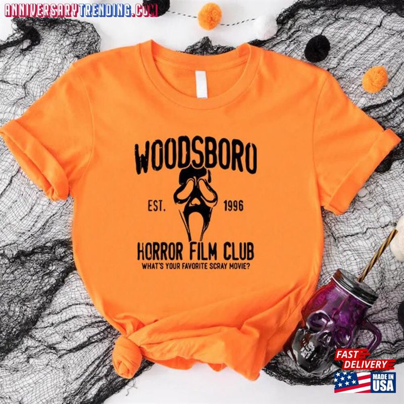 Ghostface T-Shirt Horror Movie Gift Woodsboro Film Club Shirt Hoodie