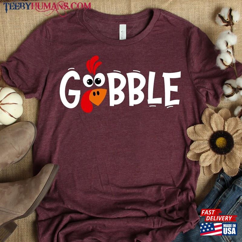 Gobble Thanksgiving Shirt T Womens Family Shirts Classic T-Shirt