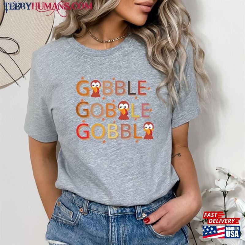 Gobble Thanksgiving Turkey T Shirt Classic Hoodie