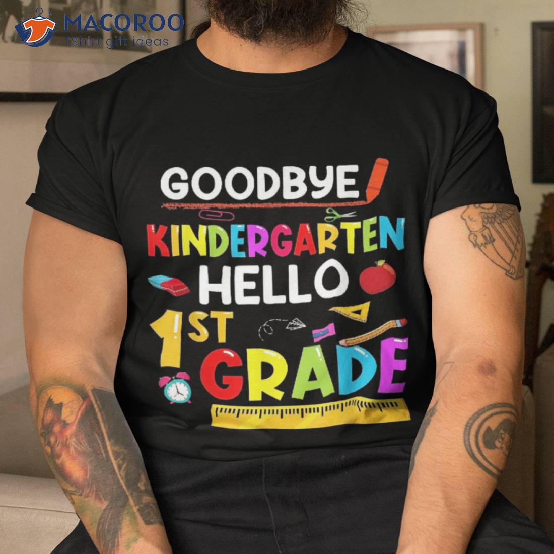 Goodbye Kindergarten Hello First Grade Funny Back To School Shirt