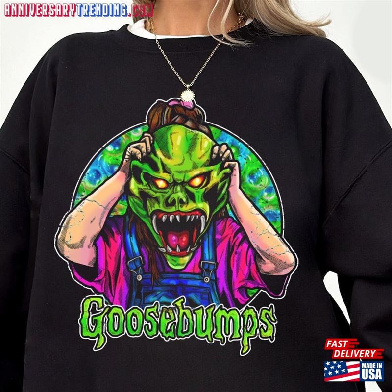 Goosebumps The Haunted Mask Sweatshirt Curly Shirt R L Stine Unisex