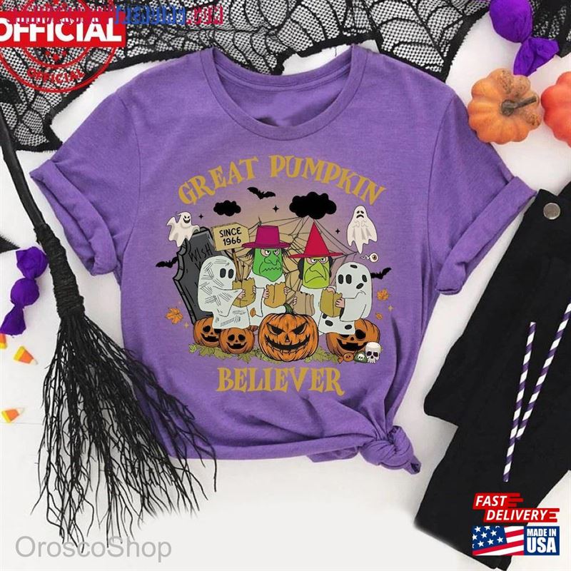 Great Pumpkin Believer Comfort Colors Shirt I Got A Rock Cute Little Ghost T-Shirt Sweatshirt