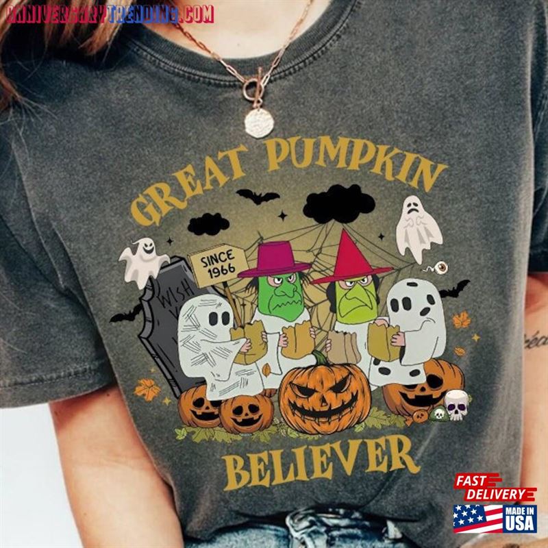 Great Pumpkin Believer Comfort Colors Shirt I Got A Rock Cute Little Ghost T-Shirt Sweatshirt