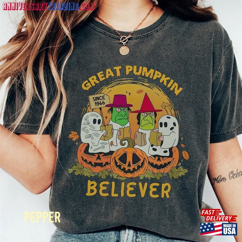 Great Pumpkin Believer Comfort Colors Shirt I Got A Rock Cute Little Ghost T-Shirt Unisex Sweatshirt