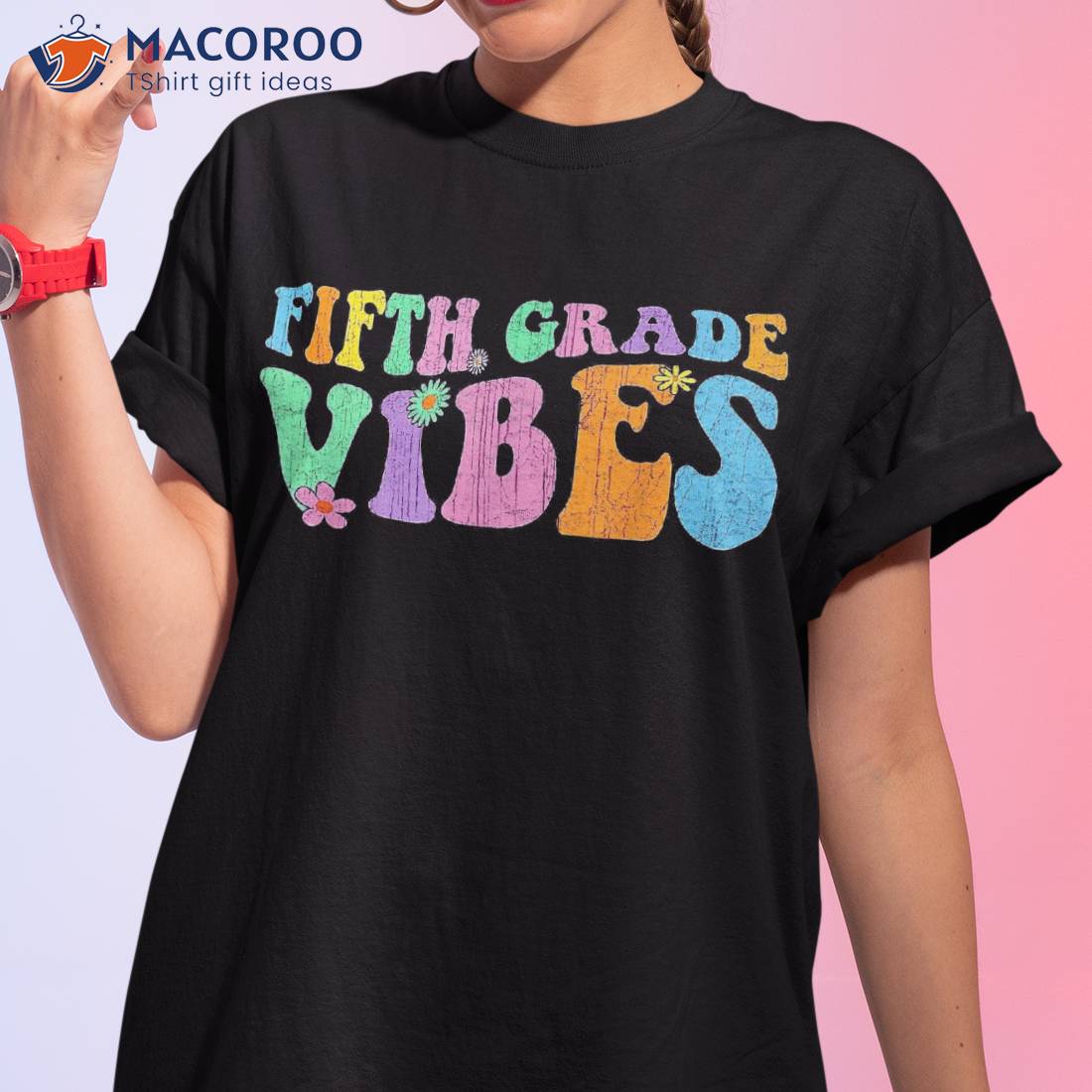 Groovy Fifth Grade Vibes First Day Of School Back To Shirt