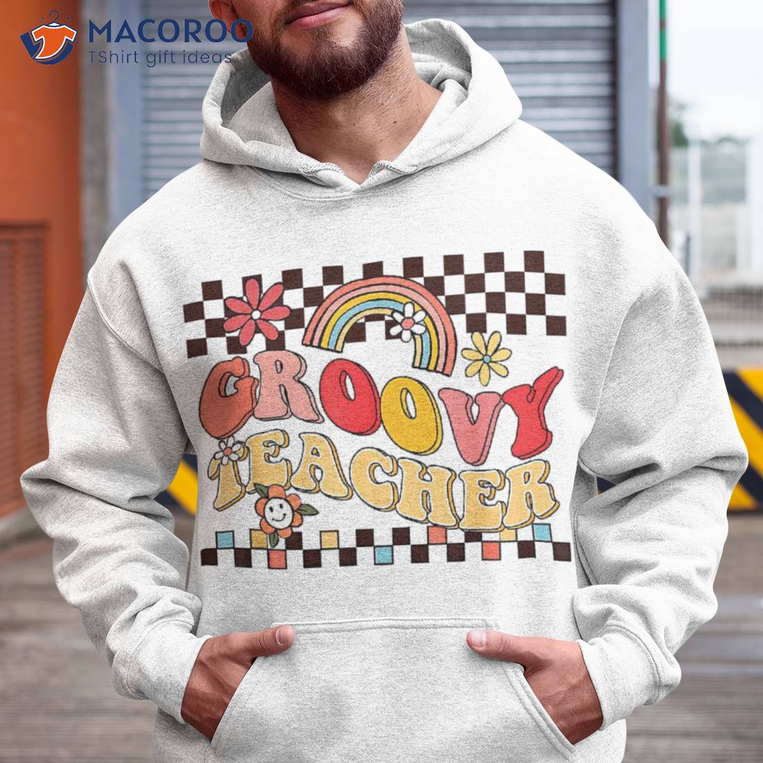 Groovy Teacher Retro Wavy 70s Flowers Plants Teaching School Shirt