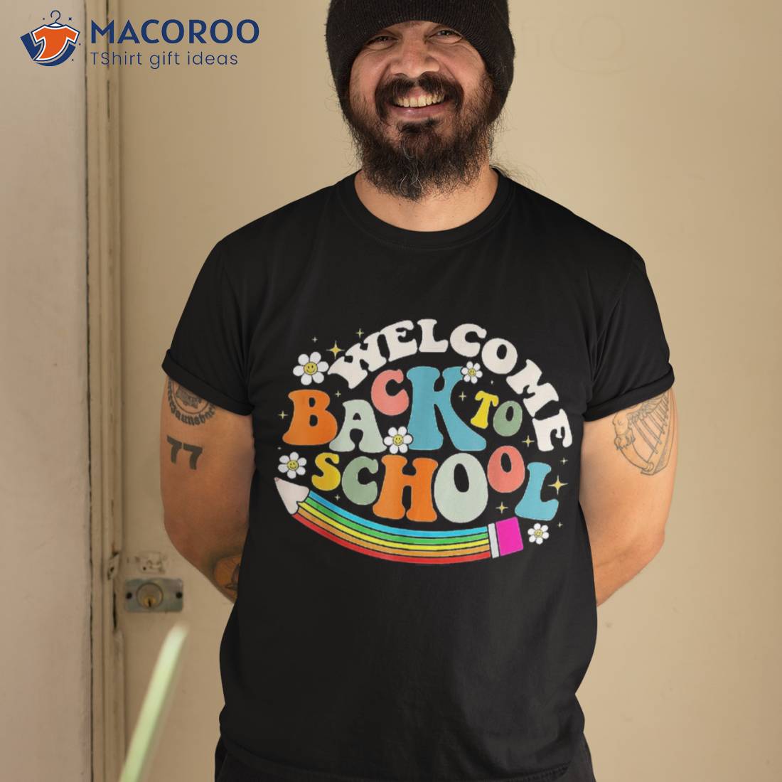 Groovy Welcome Back To School First Day Of Teacher Shirt