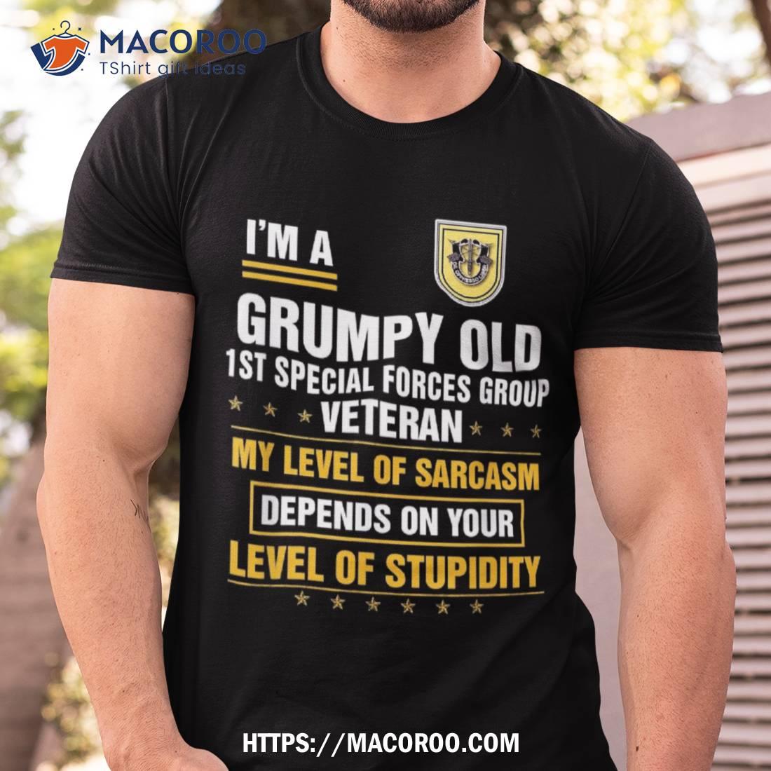 Grumpy Old 1st Special Forces Group Veteran Father Day Shirt