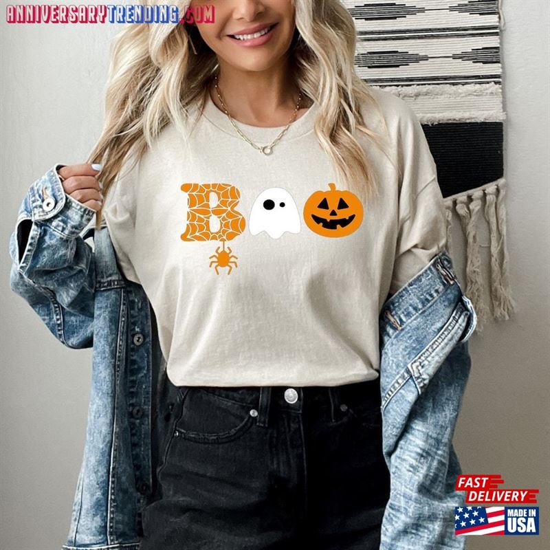 Halloween Boo Shirt Ghost Pumpkin T-Shirt Hoodie