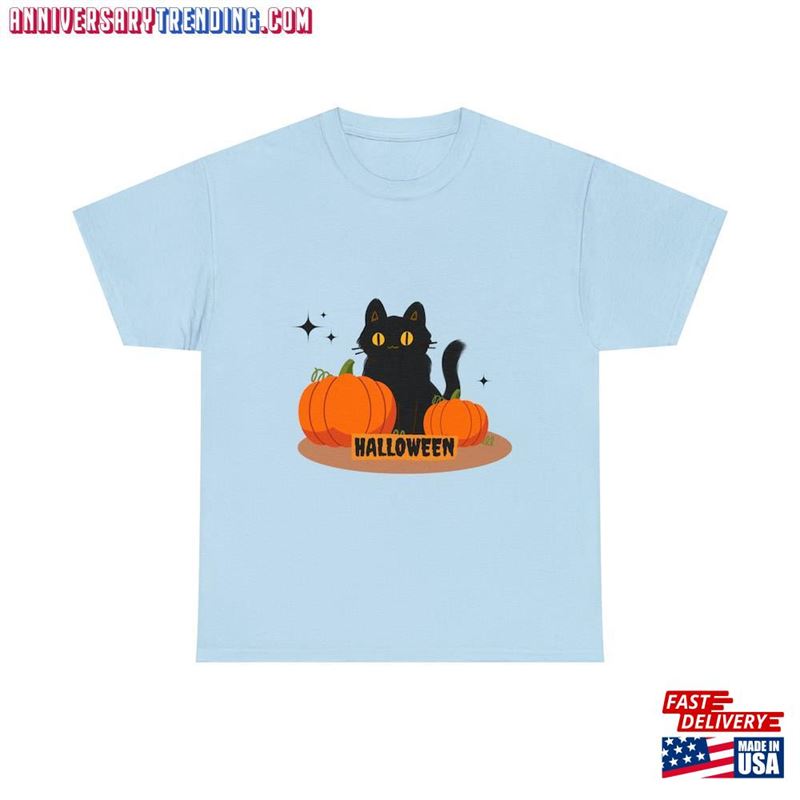 Halloween Cat Tee Ghost Shirt T-Shirt Hoodie