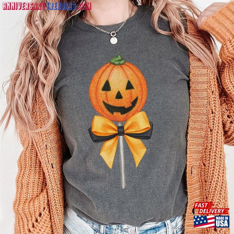 Halloween Cute Candy Jack O Lantern Lollipop Comfort Colors T-Shirt Unisex Classic