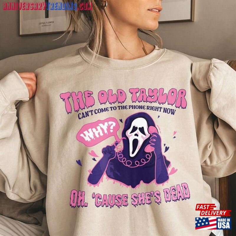 Halloween Era Sweatshirt T-Shirt She Cant Come To The Phone Right Now Shirt Unisex Hoodie