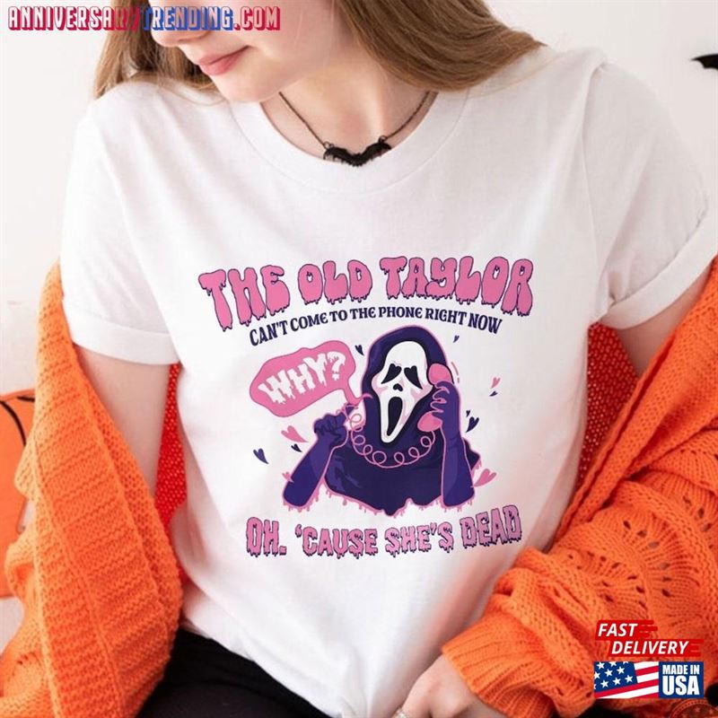 Halloween Era Sweatshirt T-Shirt She Cant Come To The Phone Right Now Shirt Unisex Hoodie