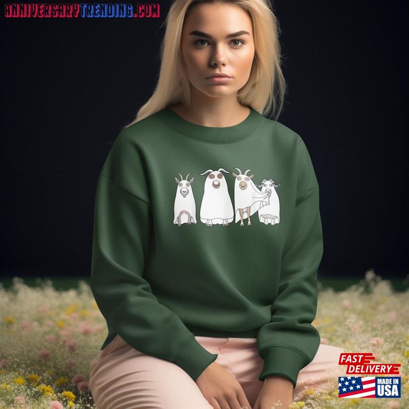 Halloween Goat Sweatshirt Sweater 2023 Happy Classic