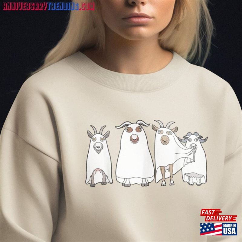 Halloween Goat Sweatshirt Sweater 2023 Happy Classic