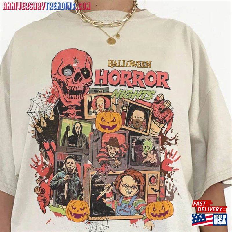 Halloween Horror Nights Shirt Movie Vintage 90S Movies Classic Hoodie