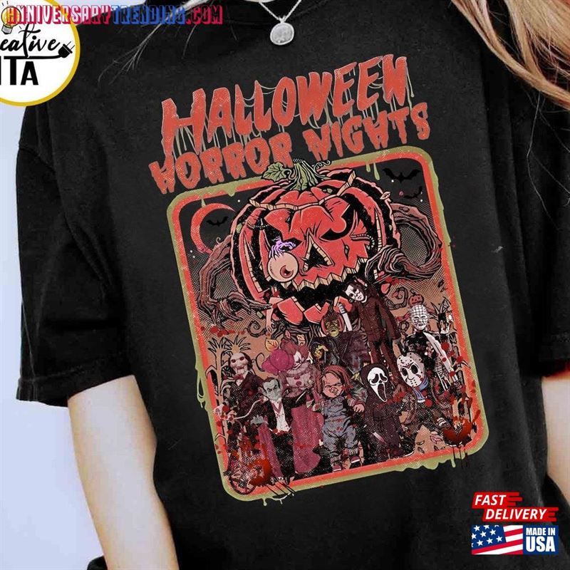 Halloween Horror Nights Universal Studios Shirt Characters Sweatshirt Hoodie