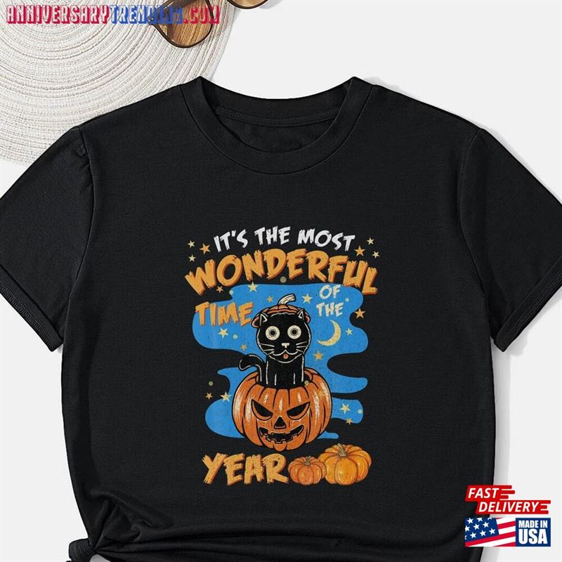 Halloween It’s The Most Wonderful Time Of Year T-Shirt Retro Ghost Hoodie Sweatshirt Classic