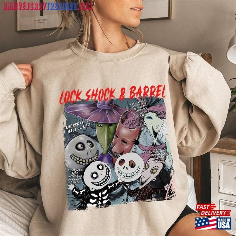 Halloween Lock Shock Barrel Sweatshirt Nightmare Before Christmas Boogie’s Boys Shirt Matching Tee Party  Classic Hoodie