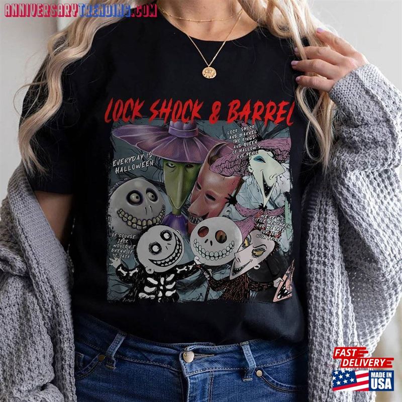 Halloween Lock Shock Barrel Sweatshirt Nightmare Before Christmas Boogie’s Boys Shirt Matching Tee Party  Classic Hoodie