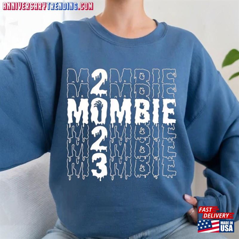 Halloween Mom Sweatshirt Mombie 2023 Shirt Spooky Classic Unisex