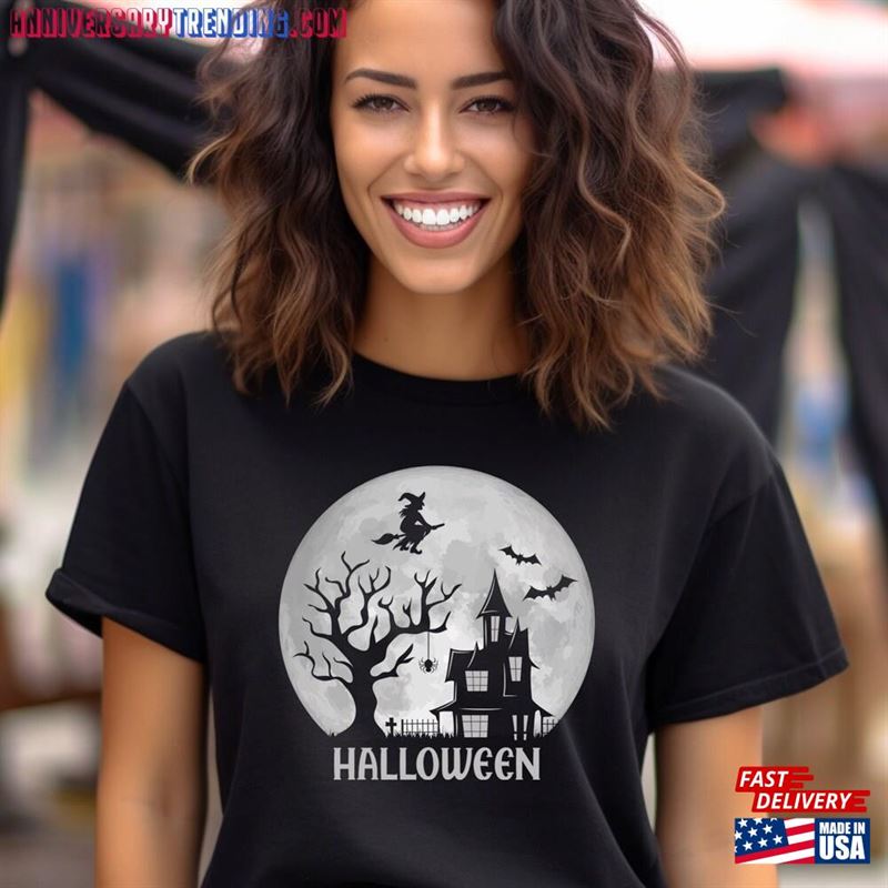 Halloween Moon Shirt Hoodie Classic