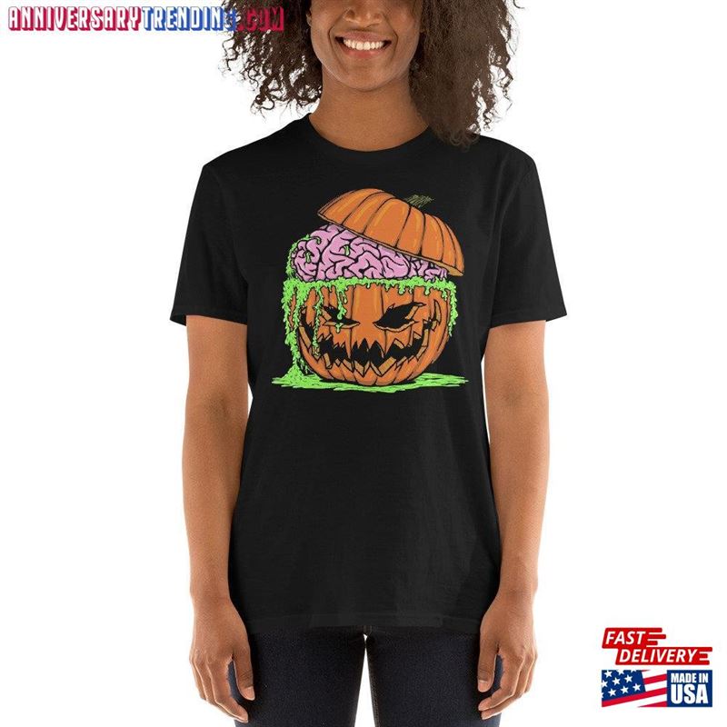 Halloween Pumpkin Brains T-Shirt Hoodie Classic