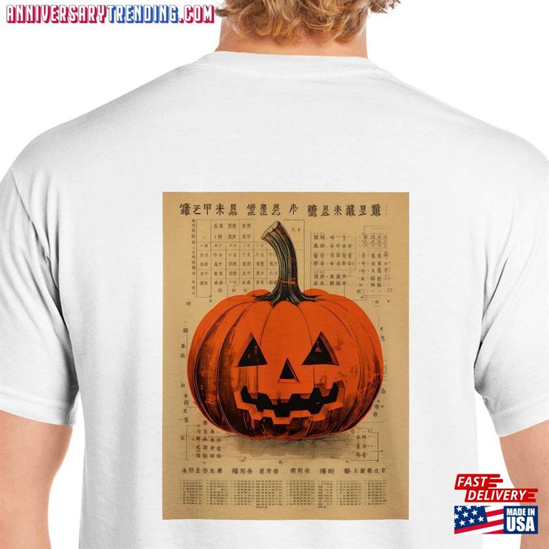 Halloween Pumpkin T-Shirt Vintage Retro Print Sweatshirt Classic