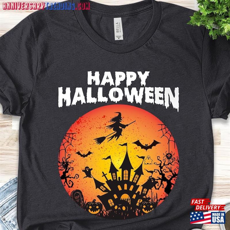 Halloween Shirt Happy Spooky Season T-Shirt Classic