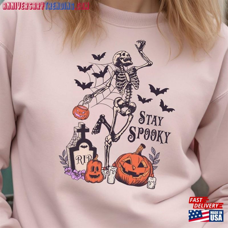 Halloween Shirt Stay Spooky Sweatshirt Gift Hoodie T-Shirt