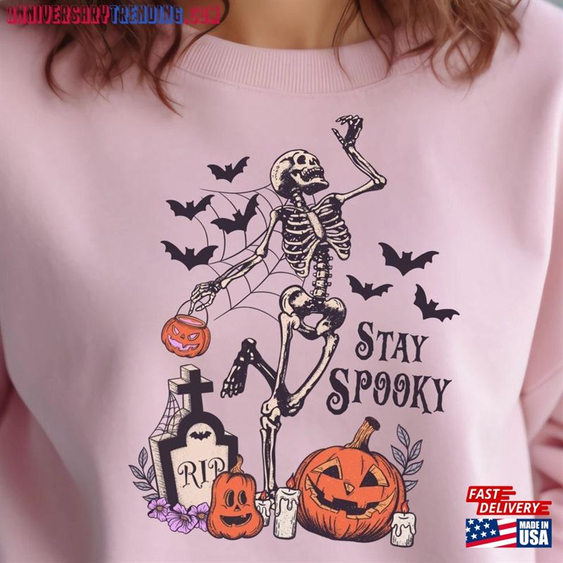 Halloween Shirt Stay Spooky Sweatshirt Gift Hoodie T-Shirt